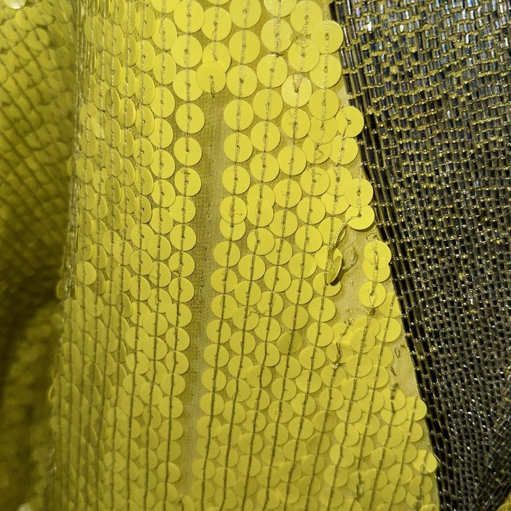 CAMILLA yellow sequin beaded short kimono kaftan runway dress OS *READ* - Picture 7 of 13